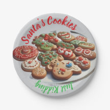 AI Santa's Cookies Just Juring紙プレート