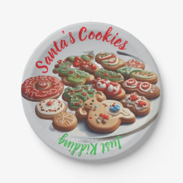 AI Santa's Cookies Just Juring紙プレート ペーパープレート