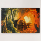 AI Ship at Sunset ジグソーパズル (横)