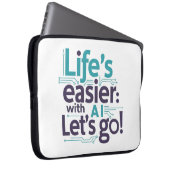 AI Simplicity Sleeve – Effortless Tech Protection ラップトップスリーブ (正面右)