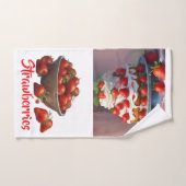 AI Strawberries Hand/Kitchen Towel ハンドタオル (ハンドタオル)