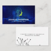 AI Techロゴ | デジタル背景 名刺 (正面/裏面)