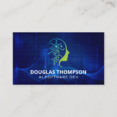 AI Techロゴ | デジタル背景 名刺 (正面)