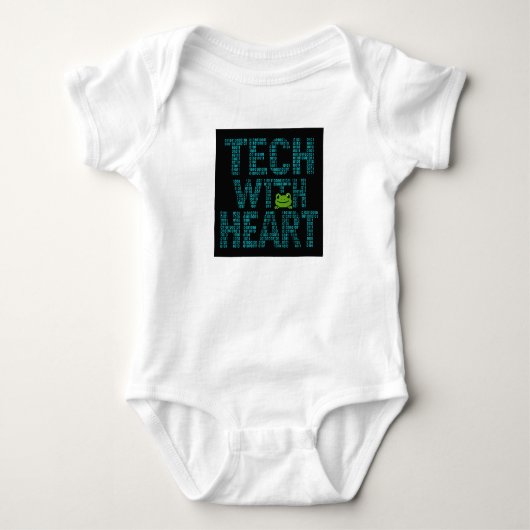 AI: Tech With Heart カエル ベビーボディスーツ (正面)