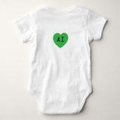 AI: Tech With Heart Frog  ベビーボディスーツ (裏面)