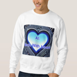 AI: Tech with Heart Men's White スウェットシャツ
