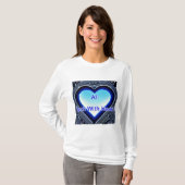 AI: Tech with Heart Women's Long Sleeve White Tシャツ (正面フル)