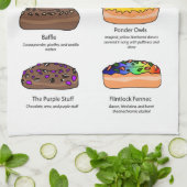 AI Weirdnessによるドーナツ – キッチンタオル (折り畳み)