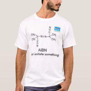 AIBNは、initate、ロゴの前部 Tシャツ