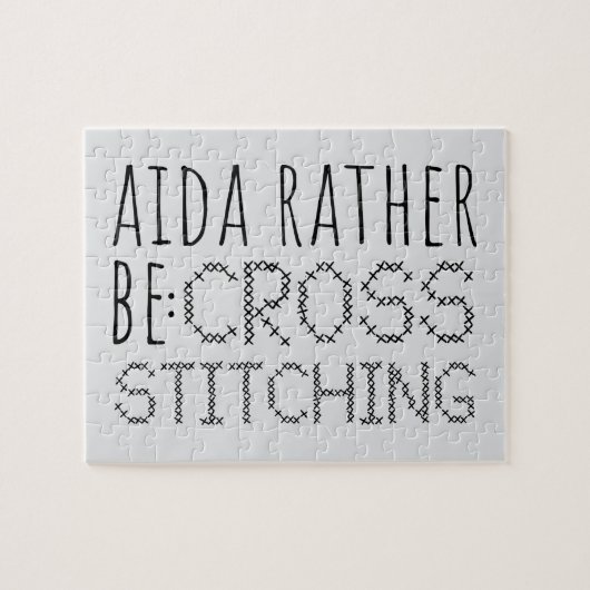 Aida Rather Be Cross Stitching Fun ジグソーパズル (横)