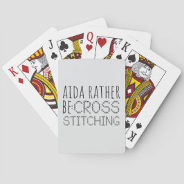 Aida Rather Be Cross Stitching Fun トランプ