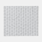 Aida Rather Be Cross Stitching Fun フリースブランケット (正面(横))