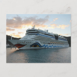 AIDAluna Cruise Ship in Road Town on Tortola ポストカード