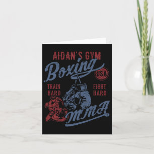 Aidan用ジム ボクシングMMAレトロデザイン カード