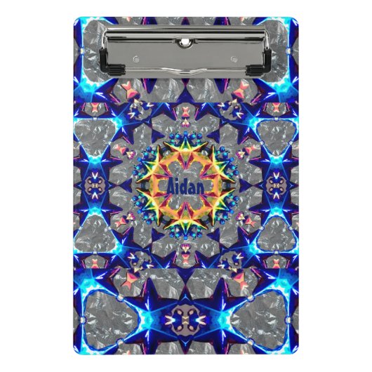 AIDAN ~トリップ(幻覚体験)のような 3Dパターパーソナライズされたン ミニクリップボード (正面)