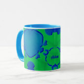 AIDAN to Zany 3D Fractal to Blue and Green Mug マグカップ (正面左)