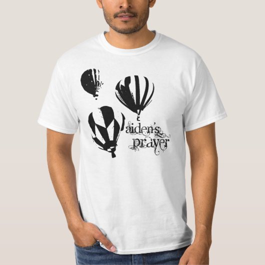 Aidenの祈りの言葉(熱気の気球) Tシャツ (正面)