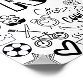 「AIDEN」カラー・イット・ユーのアウトラインデザイン ポスター (角)