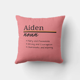 Aiden、男のパーソナライズされた子の定義 クッション
