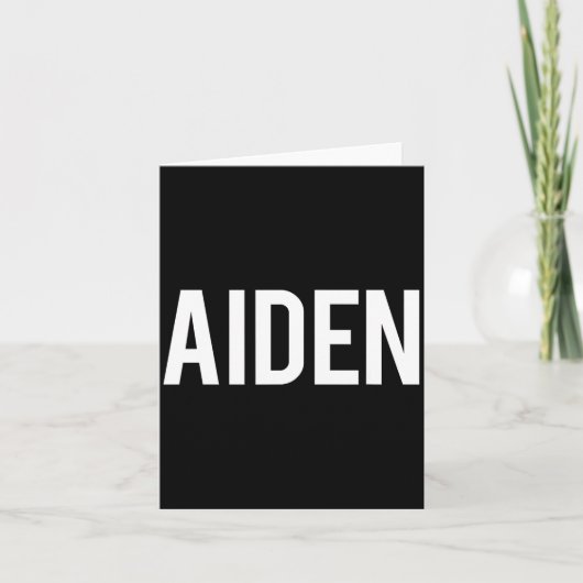 Aiden - Cool New Funny Name Fan Gift Tee  カード (正面)
