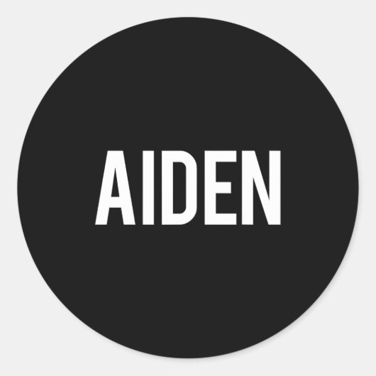 Aiden - Cool New Funny Name Fan Gift Tee  ラウンドシール (正面)