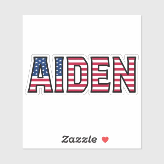 Aiden Name Vorname USA Sticker Stickerset シール (シート)