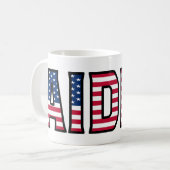 Aiden Name Vorname USA styled Tasse Kaffeetasse コーヒーマグカップ (正面左)