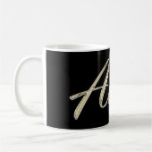 Aiden Name whitegold Tasse Teetasse Kaffeetasse コーヒーマグカップ (左)