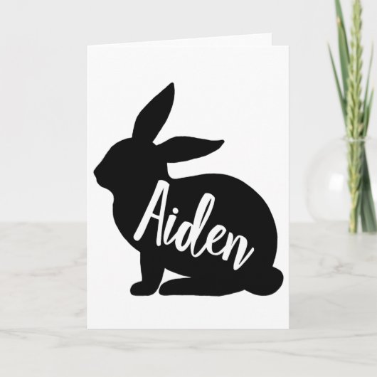 Aiden Personalized Easter Bunny Gift  カード (正面)