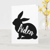 Aiden Personalized Easter Bunny Gift  カード (黄色い花)
