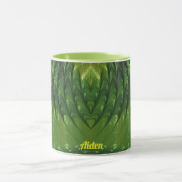 AIDEN to Zany 3D Fractal to Green Lover Mug マグカップ