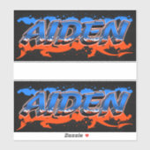 Aiden Vorname Name Graffiti Aufkleber Sticker シール (シート)