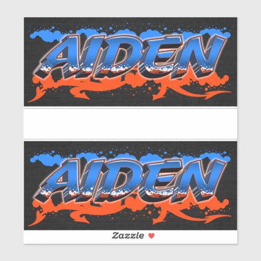 Aiden Vorname Name Graffiti Aufkleber Sticker シール (シート)