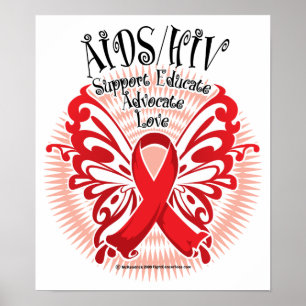 AIDS/HIV蝶3 ポスター