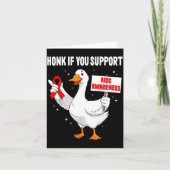 Aids_hiv Awareness Funny Goose World Aids Day Red  カード (正面)