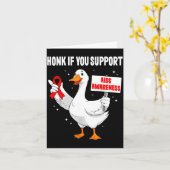 Aids_hiv Awareness Funny Goose World Aids Day Red カード (黄色い花)