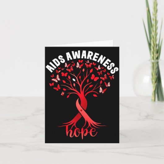 Aids_hiv Awareness World Aids Day Red Ribbon Hope  カード (正面)