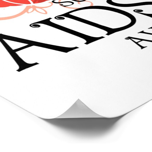 AIDS/HIV Butterfly ポスター (角)