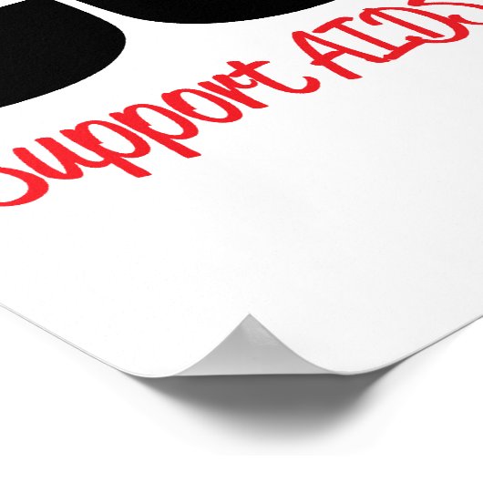 AIDS/HIV Find A Cure ポスター (角)