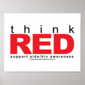 AIDS/HIV Think Red ポスター (正面)