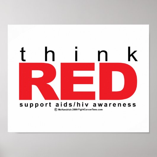 AIDS/HIV Think Red ポスター (正面)