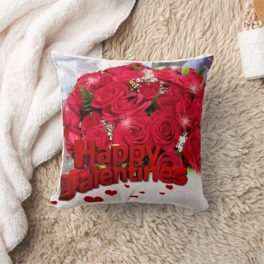 AIH Valentine's Day Throw Pillow クッション (ブランケット)