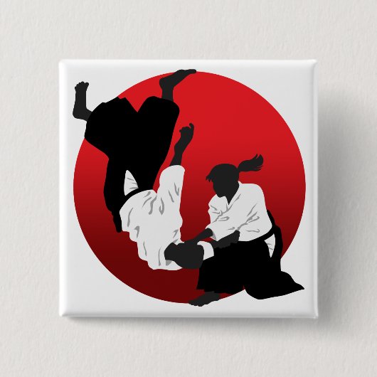 Aikido 缶バッジ (正面)