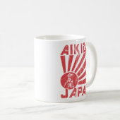 Aikido Japan Navel Flag Retro Drink/Coffee Mug コーヒーマグカップ (正面右)