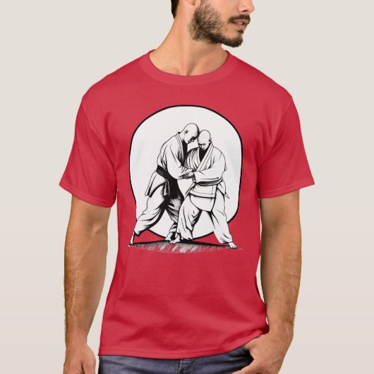 Aikido Martial Arts Sports Fighters At Sunset fami Tシャツ (正面)