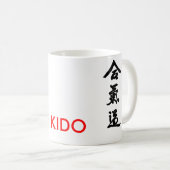 AikidoKanjiの合気道のコーヒー・マグ コーヒーマグカップ (正面右)