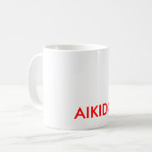 AikidoKanjiの合気道のコーヒー・マグ コーヒーマグカップ (正面左)