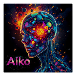 AiKo グランジデザイン グラフィック #4 ポスター