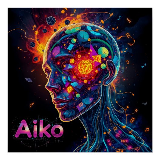 AiKo グランジデザイン グラフィック #4 ポスター (正面)