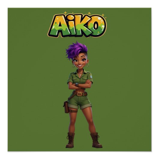 AiKo Beats™ サファリ AiKo エクスプローラー ポスター (正面)